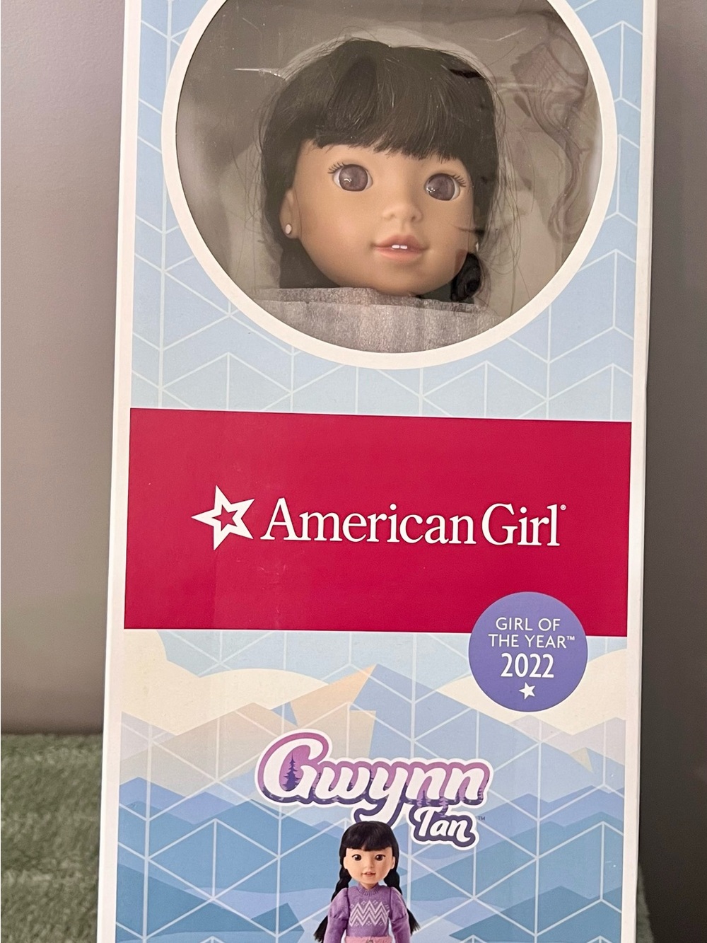 American Girl Gwynn Tan Doll in Purple Outfit with White Accents - Picture 3 of 3